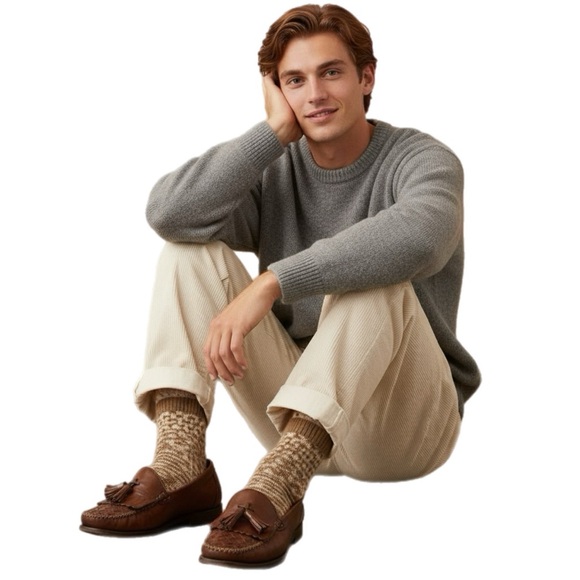 Cole Haan Brown Woven Tassel Slip On Loafers